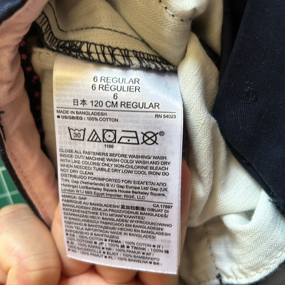 GAP navy blue Uniform Ponte Pants Adjustable Waist Girls Size 6 regular - Picture 4 of 5